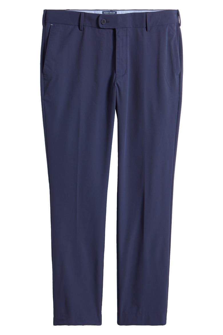 Men's Crown Crafted Surge Performance Flat Front Trousers, Alternate, color, NAVY