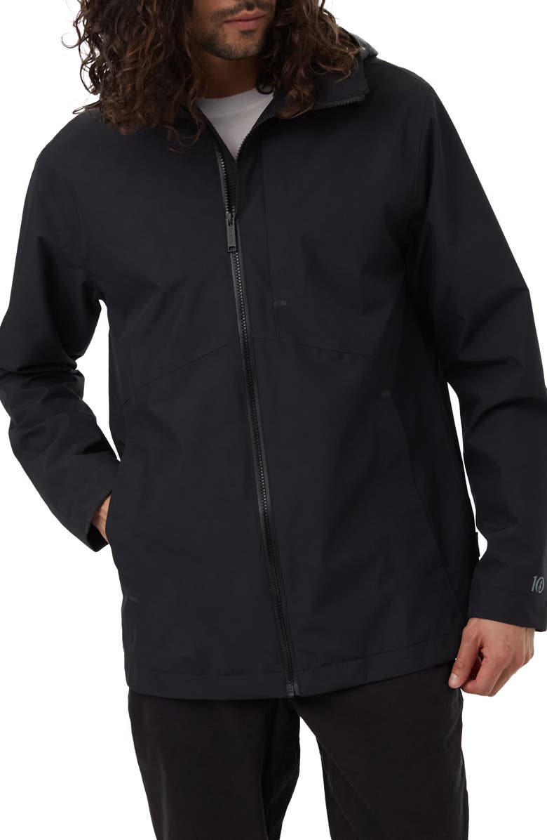 tentree Nimbus Waterproof Hooded Rain Jacket, Main, color,