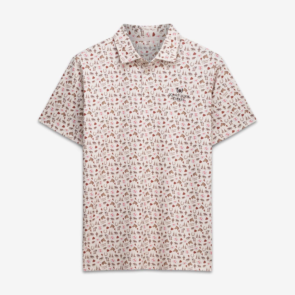 BARSTOOL GOLF Men's Barstool Golf Cream Kentucky Derby Roses Printed ...