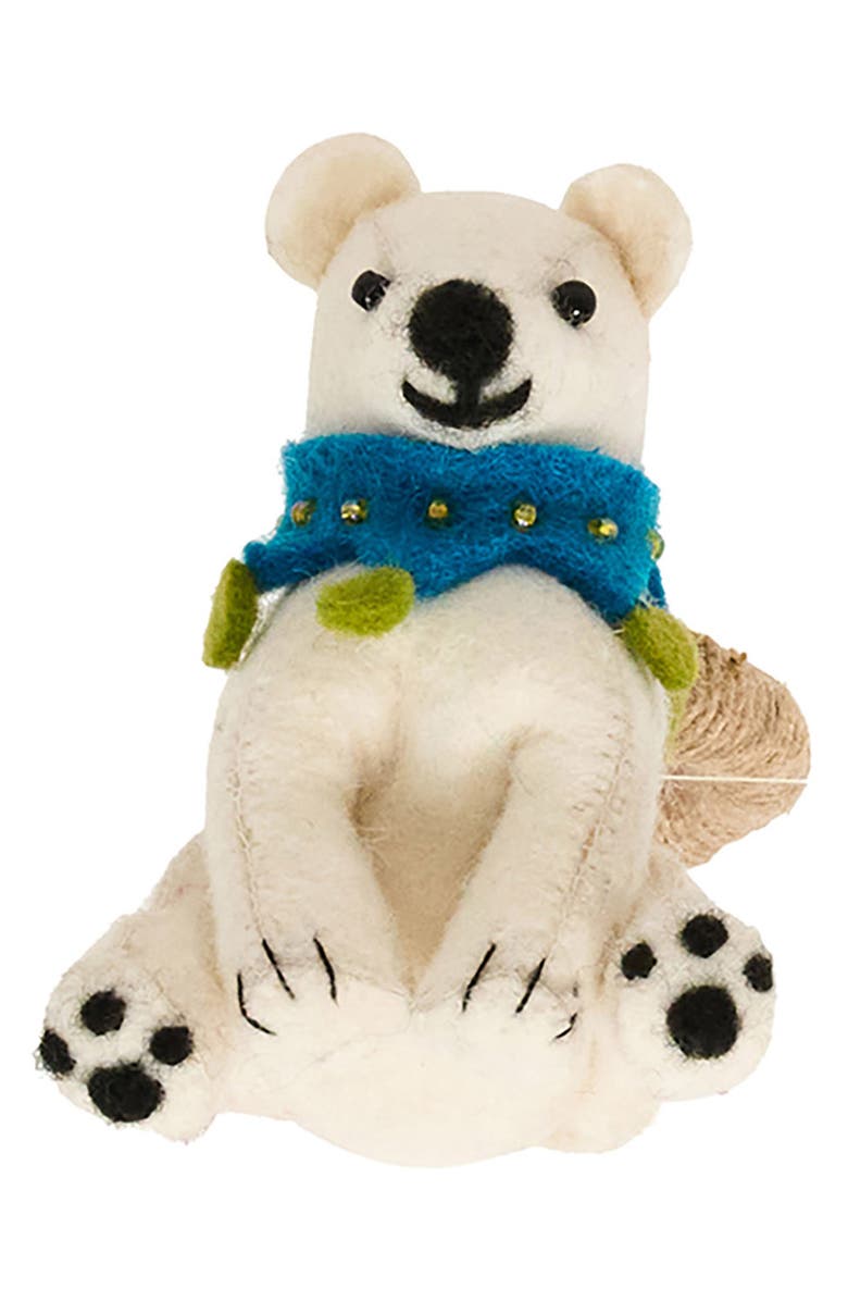 Juliska Berry & Thread North Pole Set of 4 Napkin Rings, Alternate, color, Beige Multi