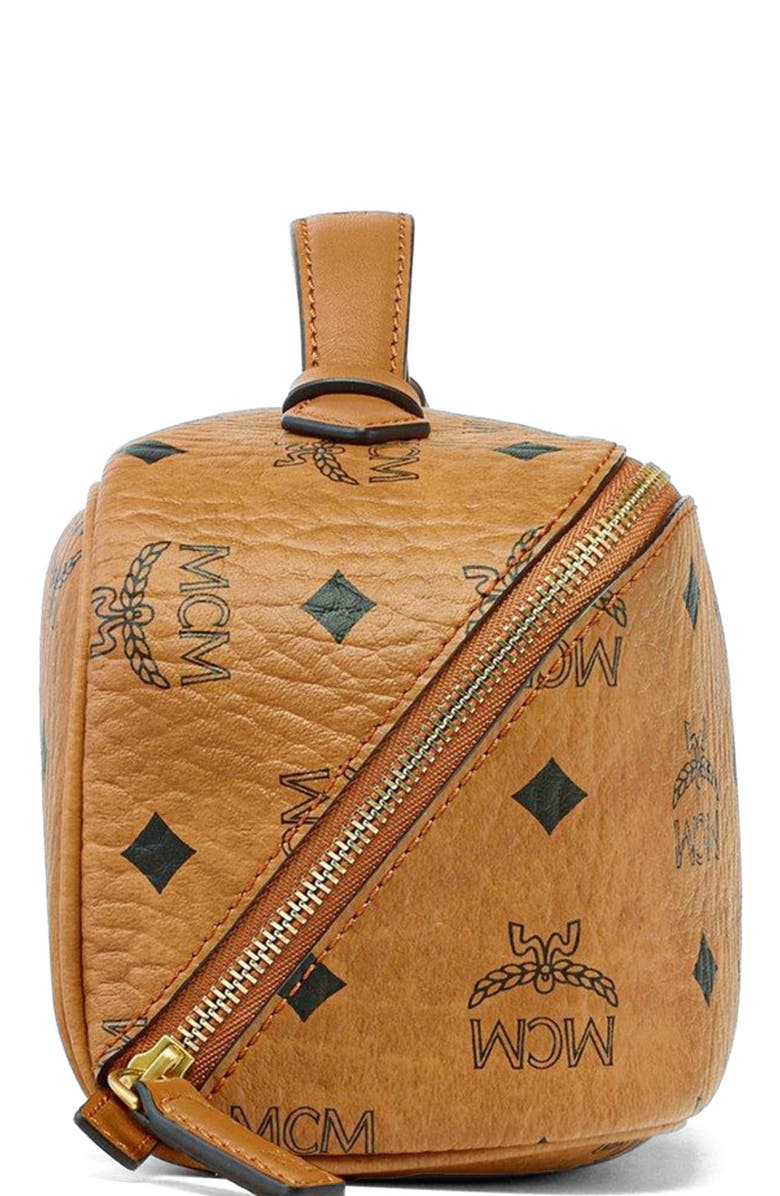 MCM Ottomar Toiletry Bag in Visetos, Alternate, color, 