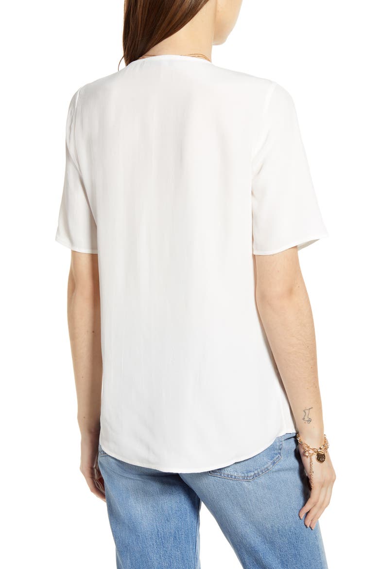 Easy Woven Top (Nordstrom Exclusive), Alternate, color, IVORY CLOUD
