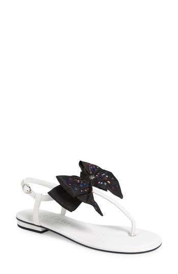 Karl Lagerfeld Paris Cristi Bow Sandal In Bright White