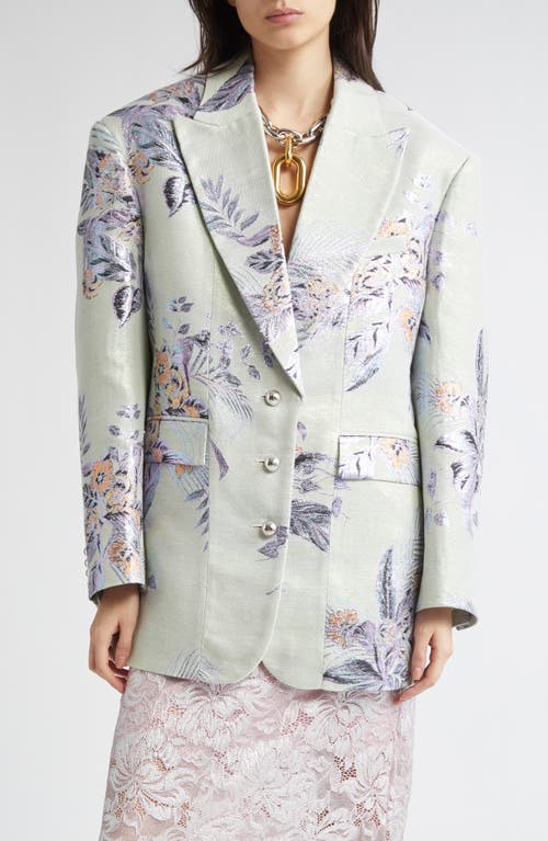 Rabanne Metallic Floral Brocade Blazer