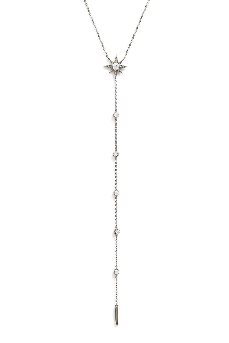 'Starry Night' Y-Necklace, Alternate, color, BLACK
