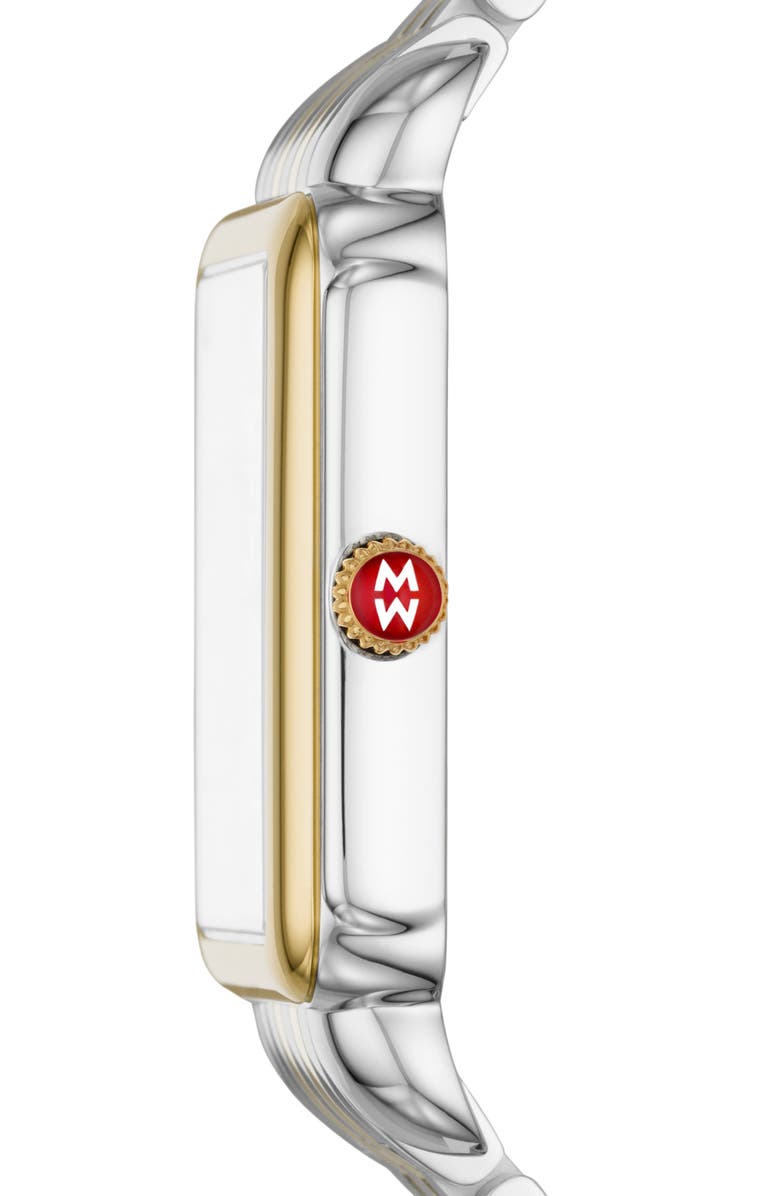 MICHELE Deco II Two-Tone Diamond Bracelet Watch, 30mm - 0.11ct., Alternate, color, 2T Silver/ Gold