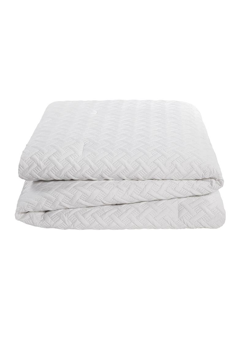 Nina Embossed Comforter Set - Full/Queen, Main, color, WHIT1