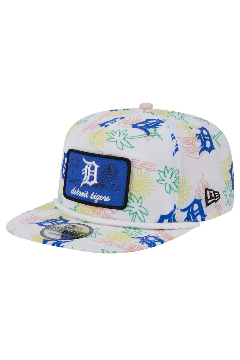 Men's New Era White Detroit Tigers Islander Golfer Snapback Hat, Main, color, White
