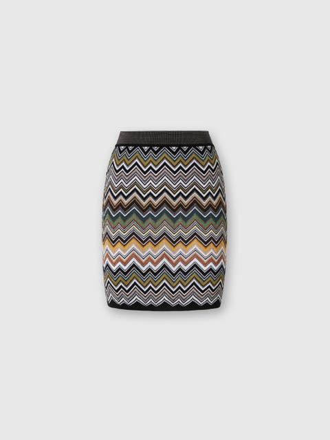 Mini Skirt With Chevron Pattern