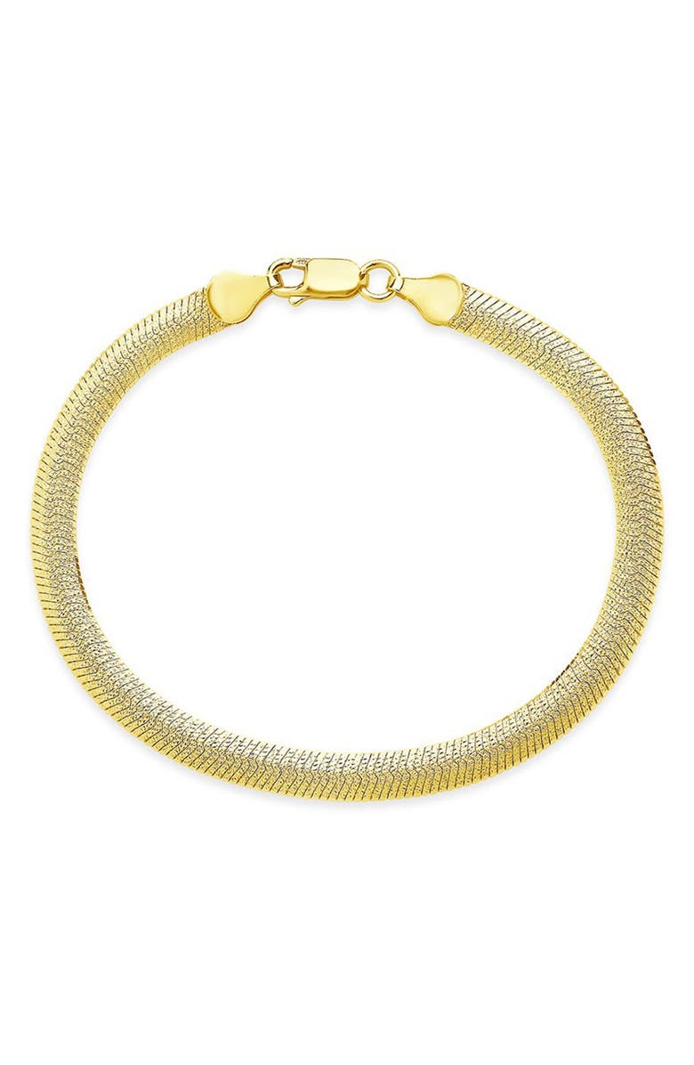 Sterling Forever Flat Link Chain Bracelet, Main, color, 