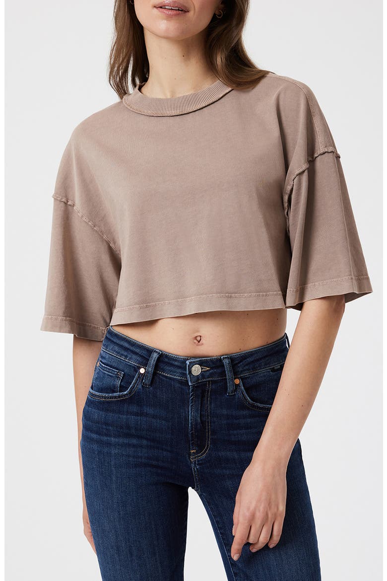 Cotton Crop T-Shirt, Main, color, MOON ROCK