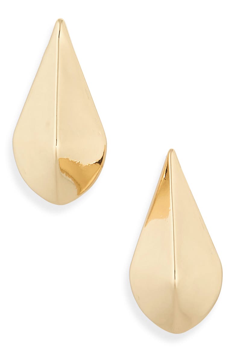 Teardrop Stud Earrings, Main, color, GOLD
