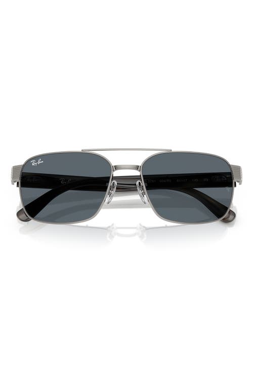 Ray Ban Ray-ban 58mm Square Sunglasses In Blue