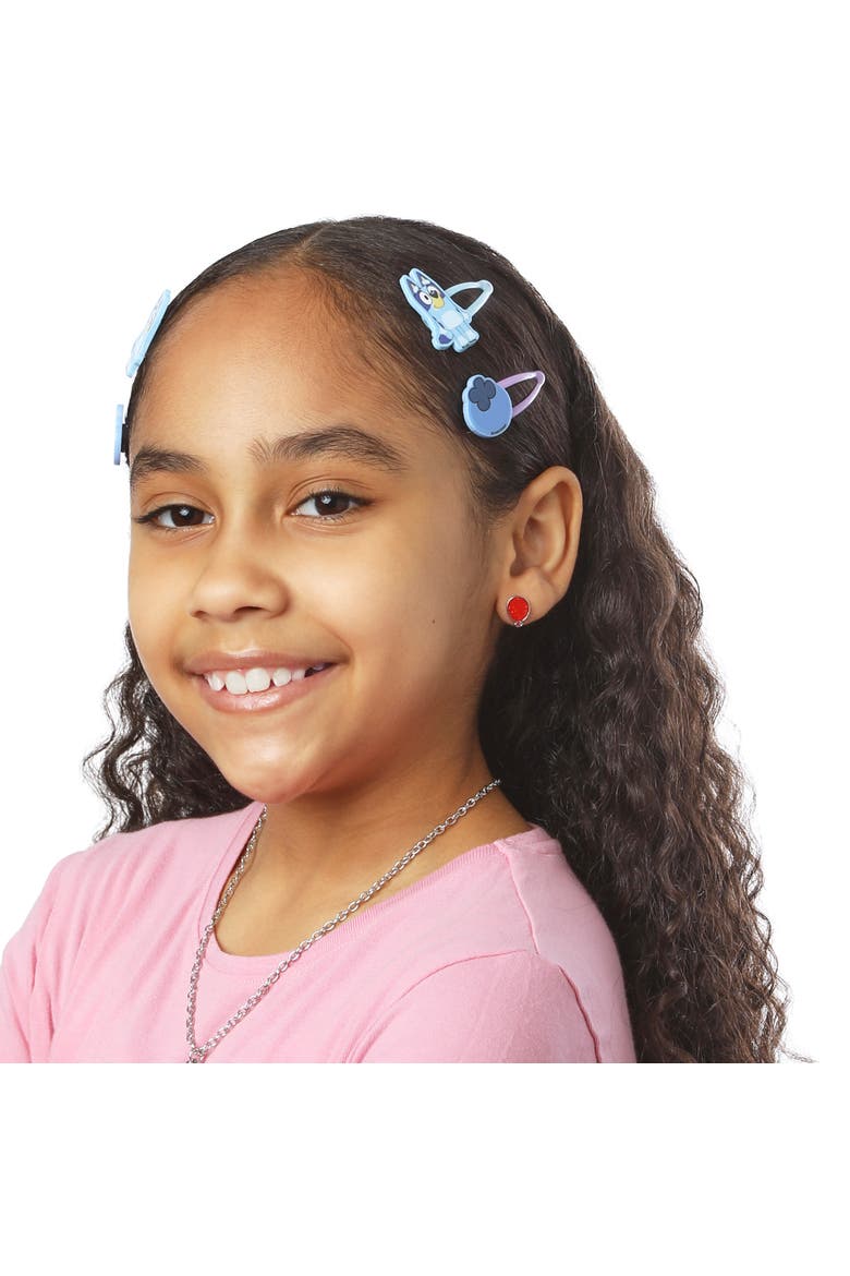 Hair Clips 8-Piece Set Official License, Snap Back Hair Clip, Bluey Accessories, Alternate, color, Multicolored