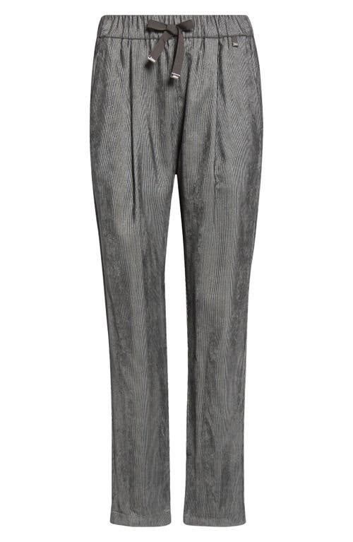 Herno Resort Metallic Corduroy Pants In Gray
