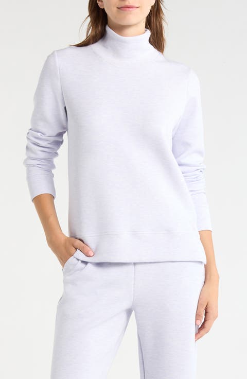 Dreamweave Recycled Polyester Blend Mock Neck Sweatshirt