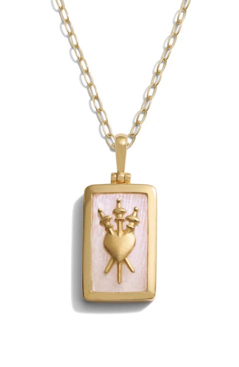 Three of Swords Moonstone Pendant Necklace