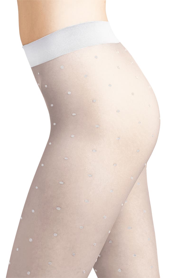Polka Dot Tights, Alternate, color, WHITE