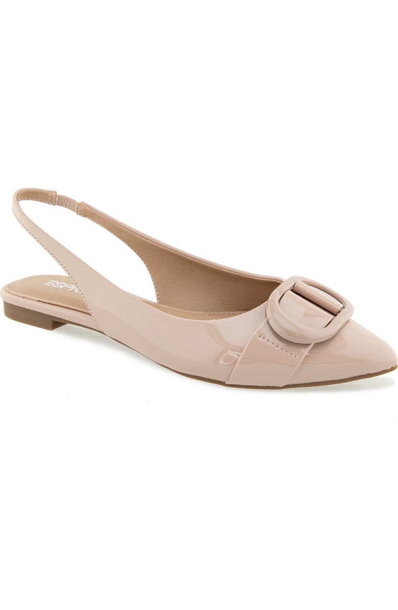 Esprit Preslee Slingback Flat, Main, color, Beige Patent