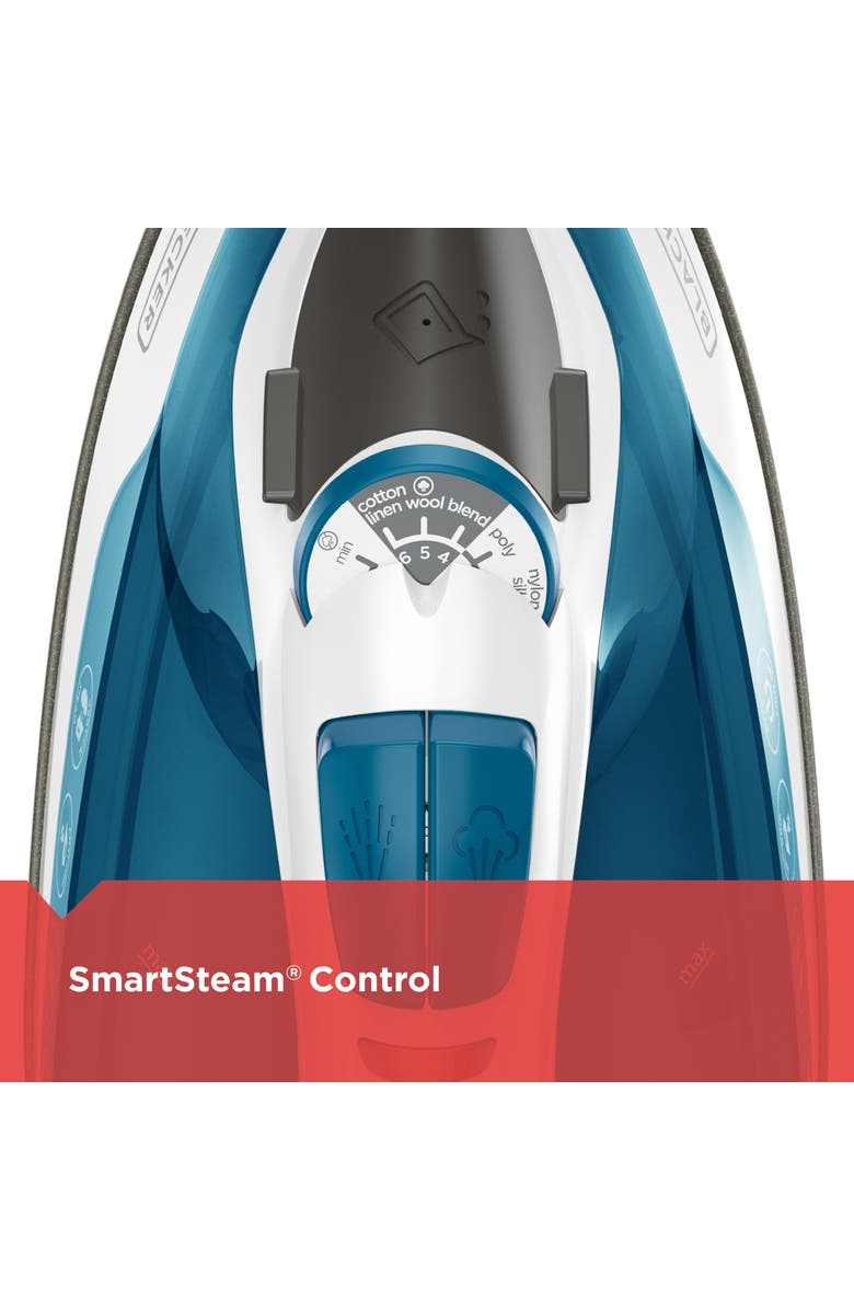 Black And Decker Easy Steam Nonstick Compact Iron with Even Steam, Alternate, color, Blue