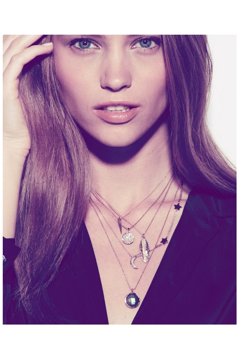 'Mini Nicole' Pendant Necklace, Alternate, color, SILVER/ CLEAR