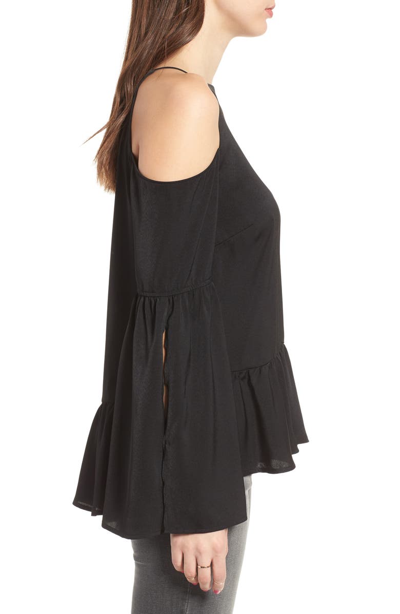 Chelsea28 Bell Sleeve Cold Shoulder Top, Alternate, color,