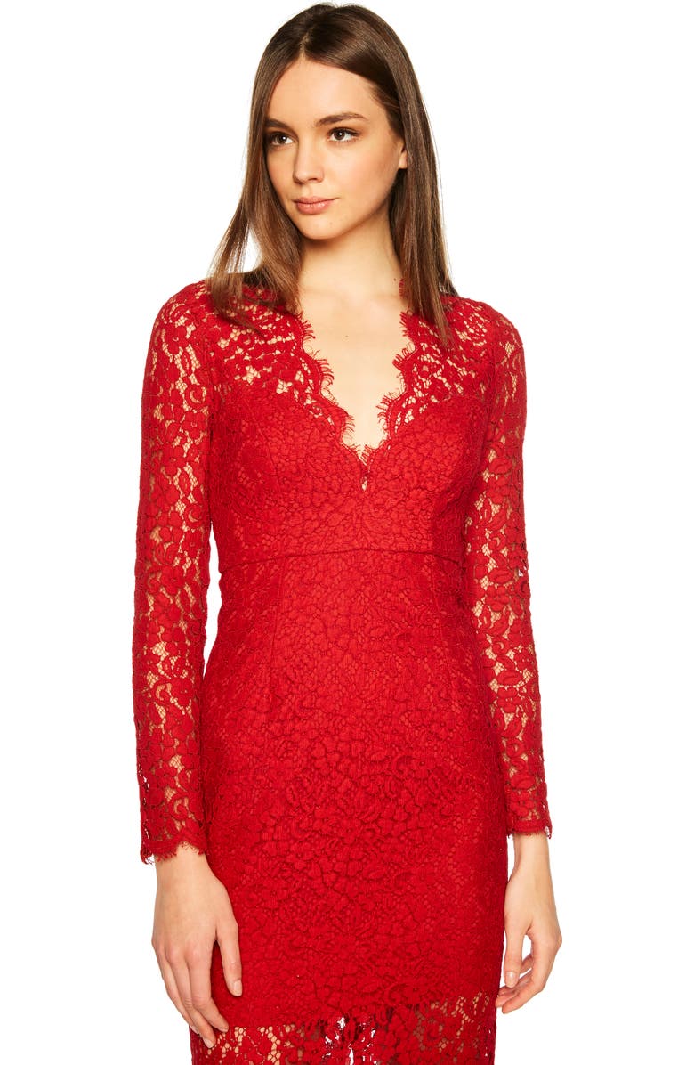 Bardot Midnights Lace Dress, Alternate, color,