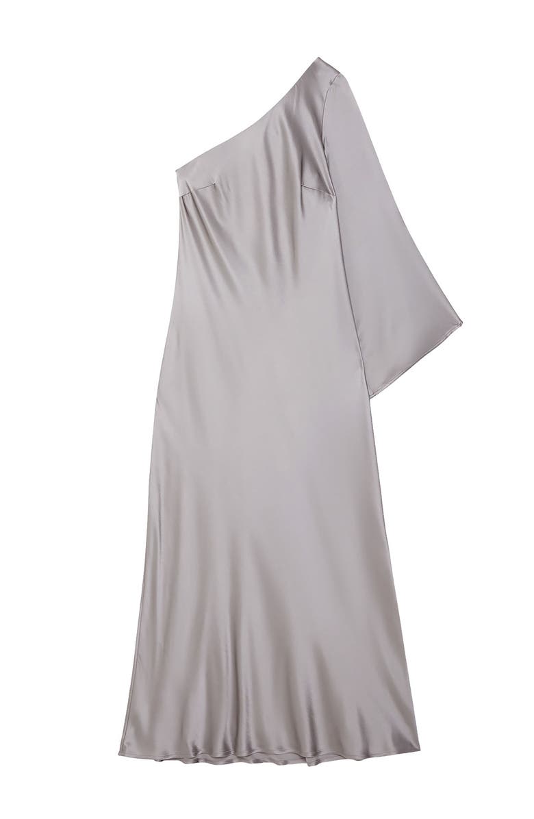 ottod'Ame Asymmetric Viscose Long Dress, Alternate, color, Steel