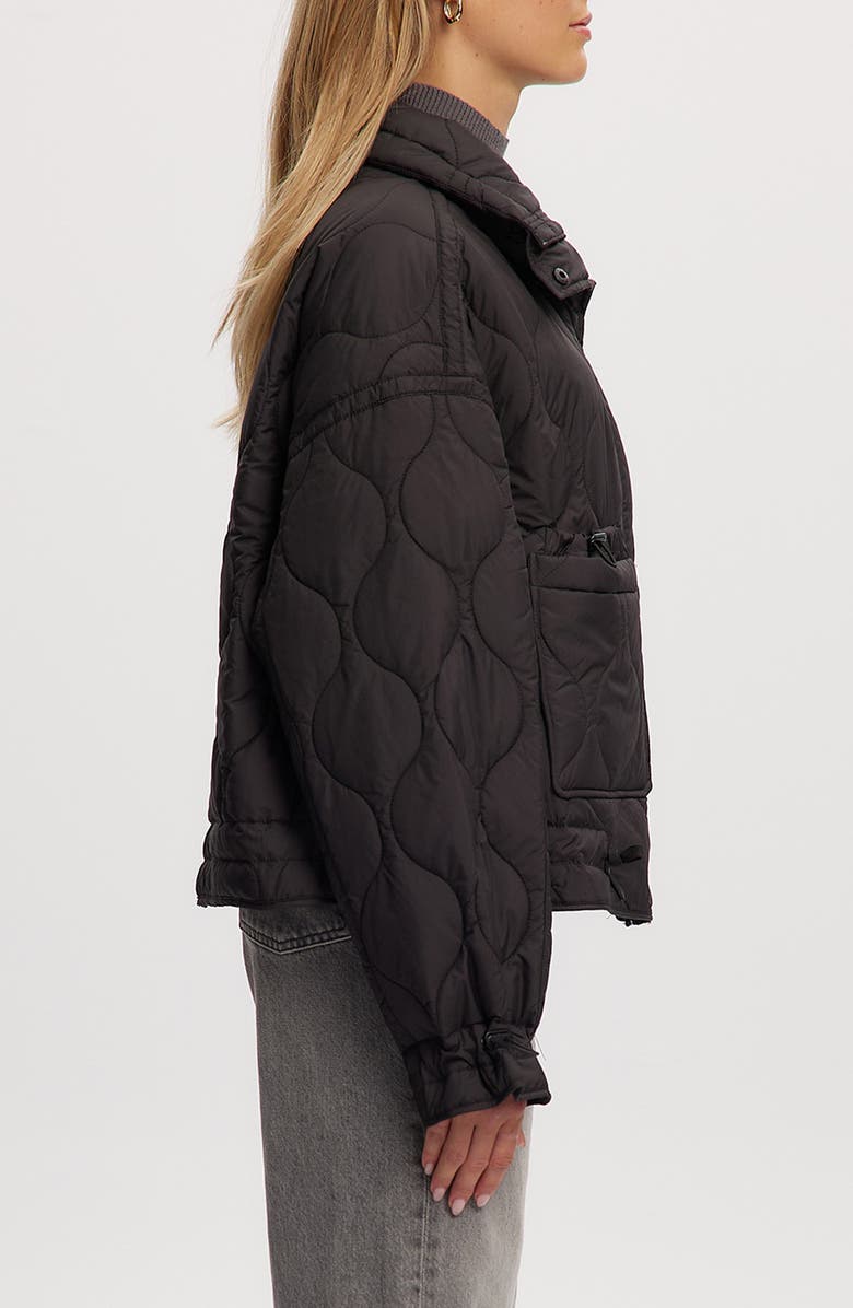 Noize June Lightweight Water Resistant Onion Quilted Jacket, Alternate, color, Black