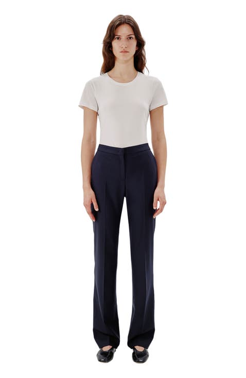 Women's 100% Wool Straight-Leg Pants | Nordstrom