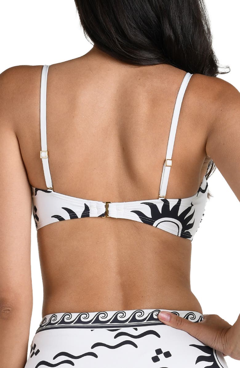 La Blanca Waves of Rio Bandeau Bikini Top, Alternate, color, 