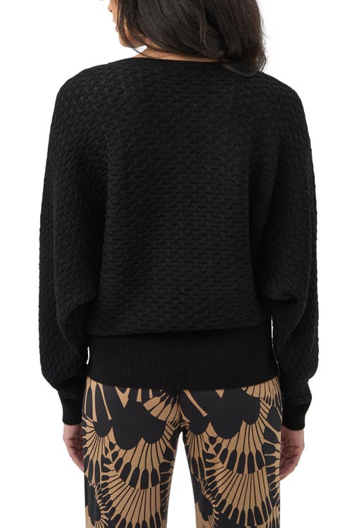 Trina Turk Lima V-neck Pullover Sweater In Black