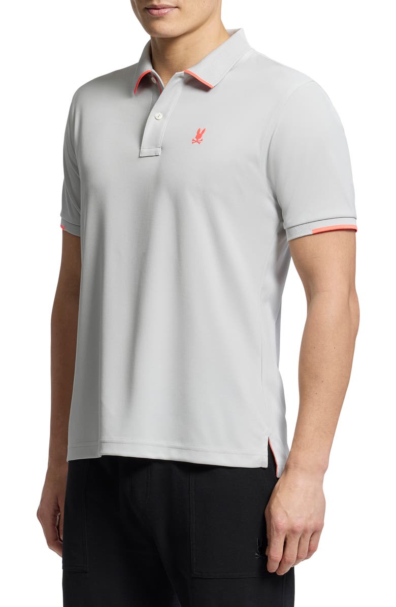 Psycho Bunny Elliston Slim Fit Sport Piqué Polo, Alternate, color, Micro Chip