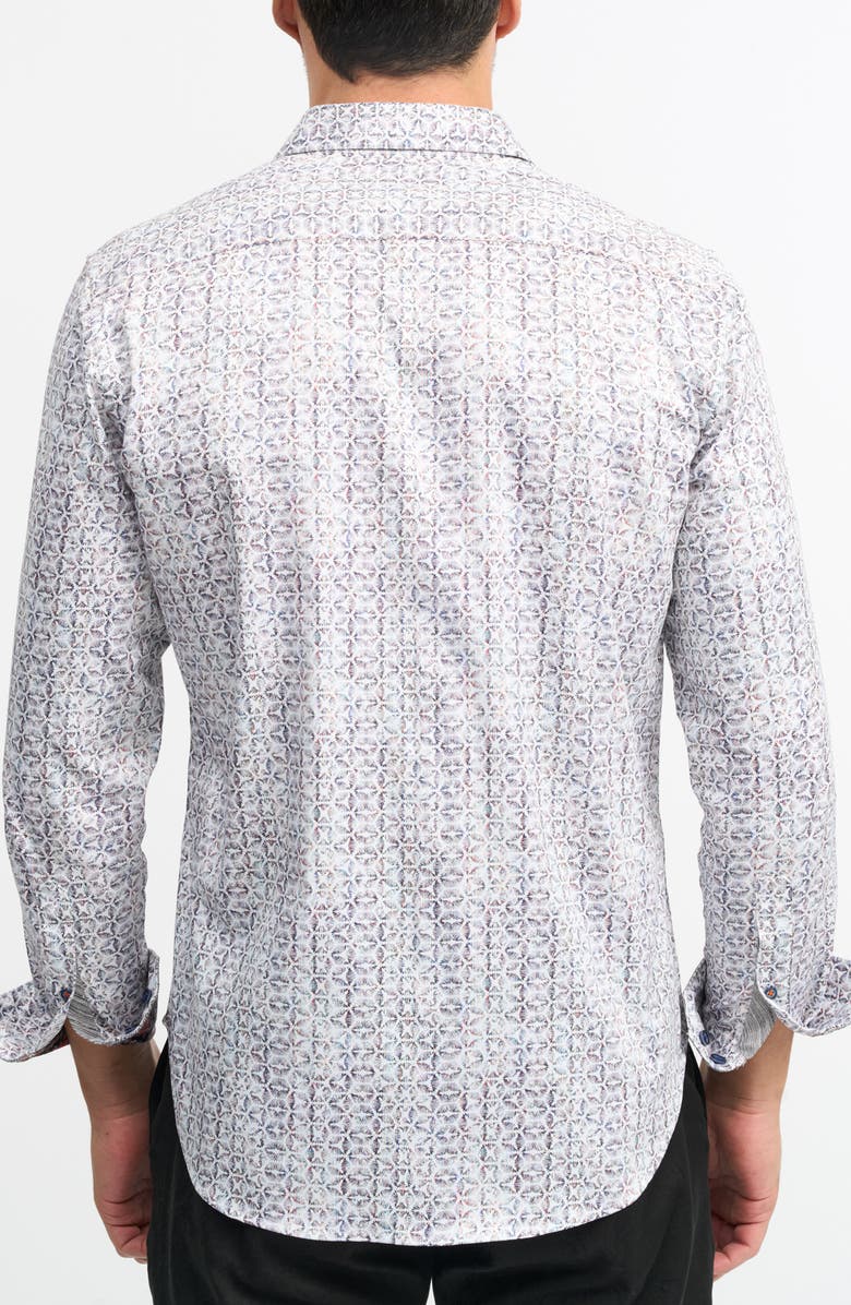 Robert Graham Nelson Classic Fit Patterned Stretch Cotton Button-Up Shirt, Alternate, color, 