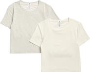 YOGALICIOUS 2-Pack Tara Heavenly Rib Crop T-Shirts