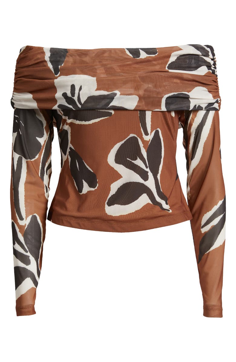 Cleobella Penelope Floral Off the Shoulder Mesh Top, Alternate, color,