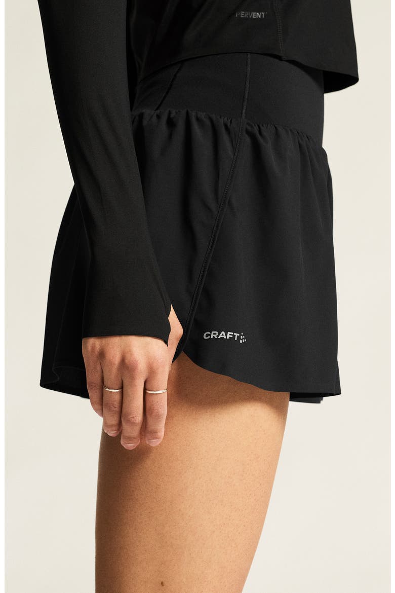 Hypervent Pleated Wide Shorts, Alternate, color, BLACK