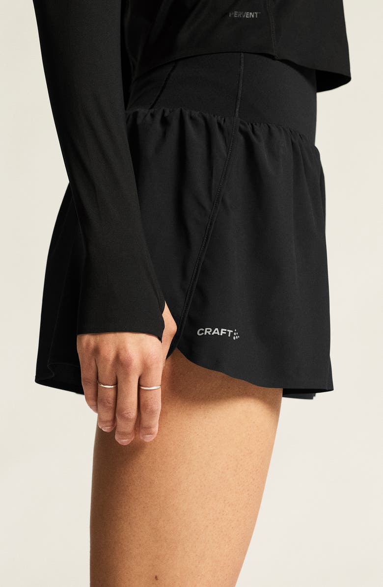 Craft Hypervent Pleated Wide Shorts, Alternate, color, Black