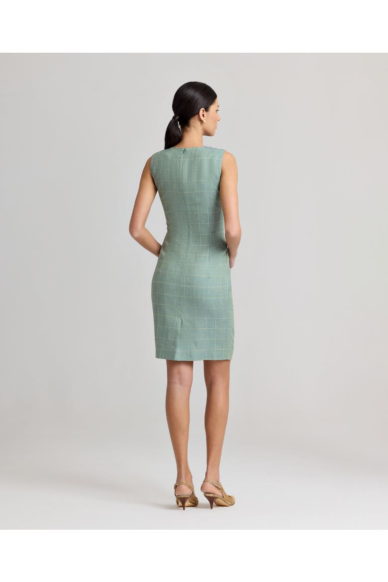 Jackie Wool Silk Shift Dress, Alternate, color, Sea Green