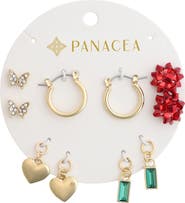 Panacea 5-Pack Assorted Stud, Charm & Hoop Earrings Set