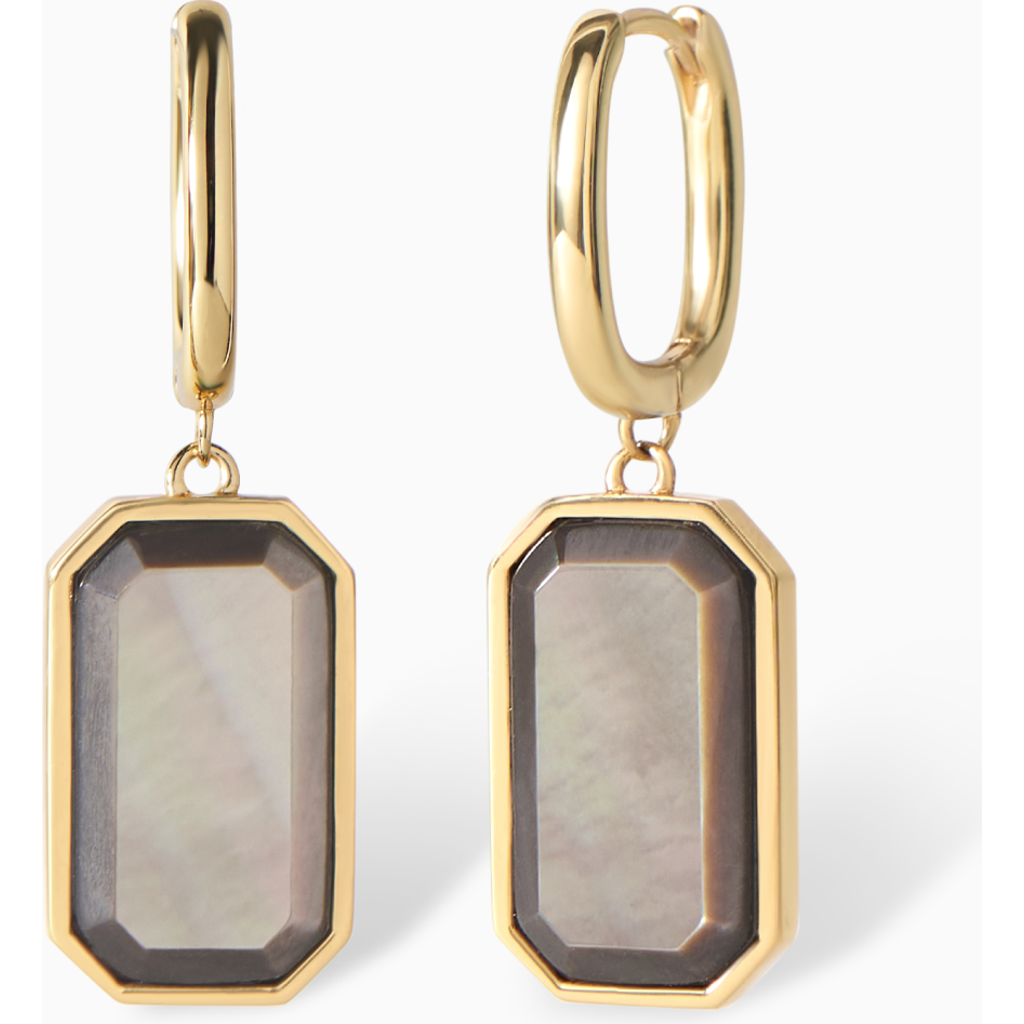 Ora Ana The Tara Tag Earrings In Gold
