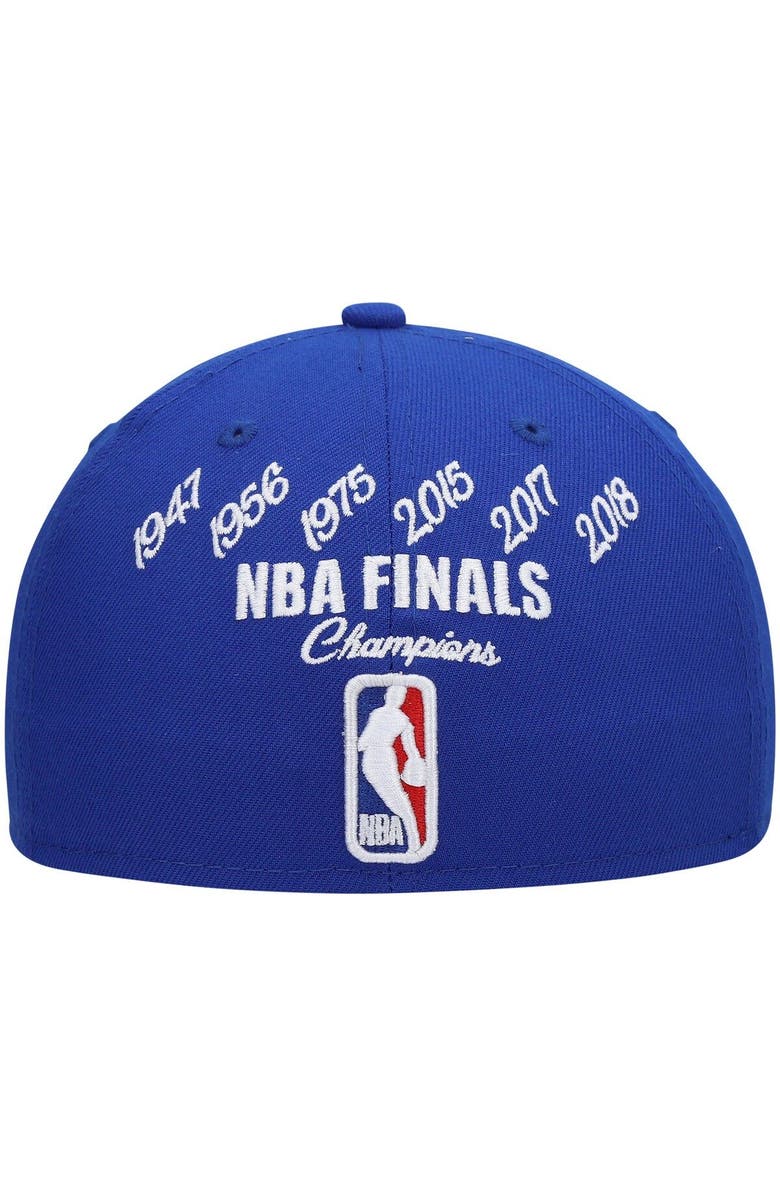 New Era Men's New Era Royal Golden State Warriors 6x NBA Finals Champions Crown 59FIFTY Fitted Hat, Alternate, color, 
