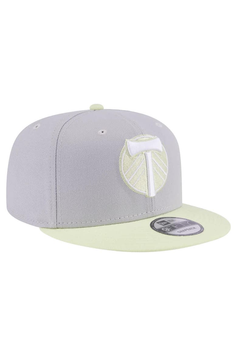 Men's New Era Gray Portland Timbers Color Pack Two-Tone 9FIFTY Snapback Hat, Alternate, color, Gray