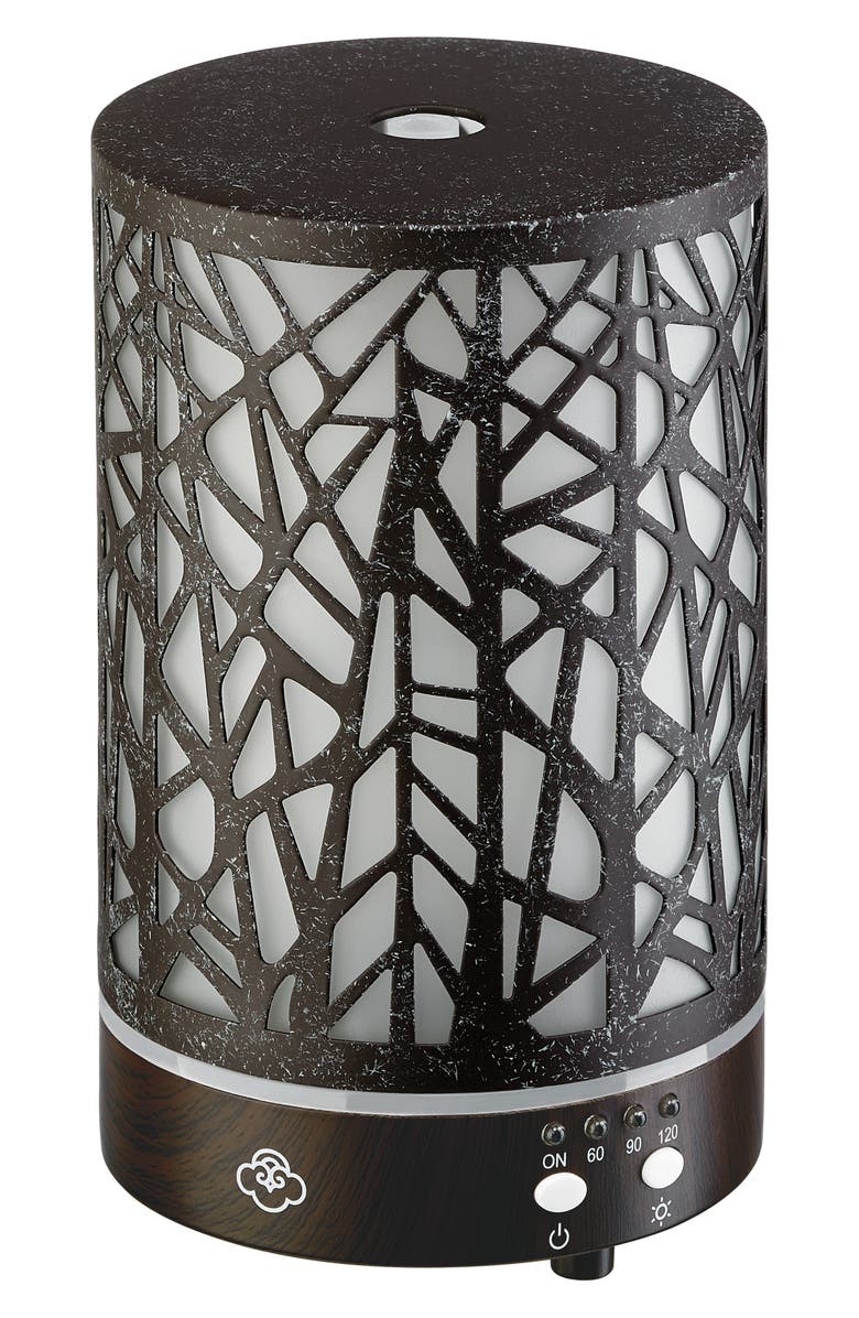 SERENE HOUSE Forest Metal Ultrasonic Aroma Diffuser, Alternate, color, Brown