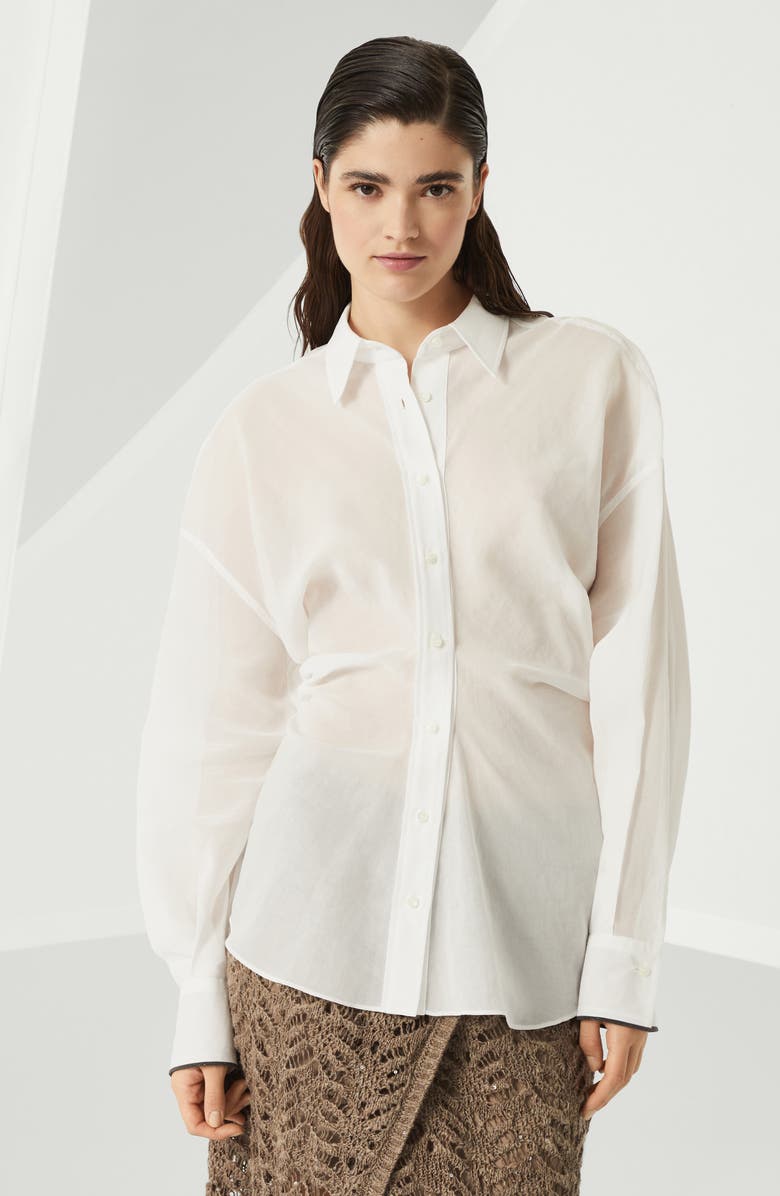 Brunello Cucinelli Organza shirt, Alternate, color,