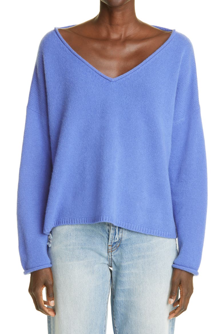 Oversize Cashmere Sweater, Main, color, CYCLAMEN