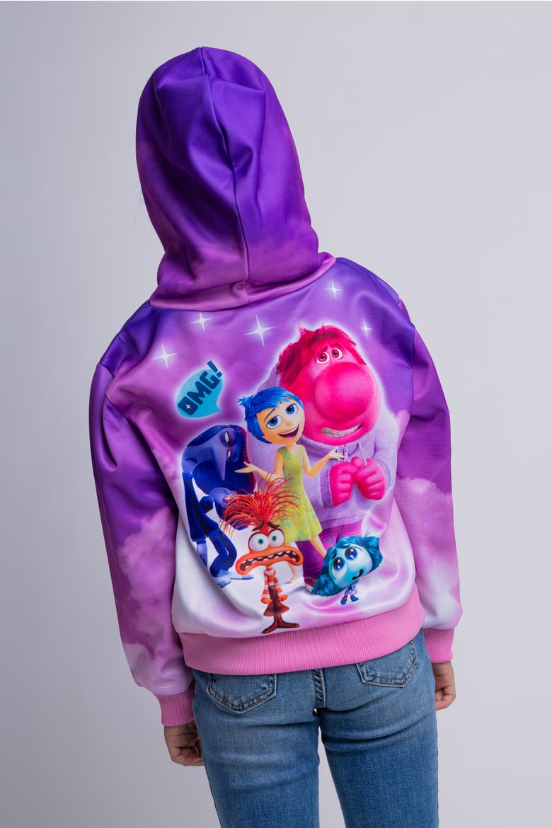 Inside Out Fleece Hooded Sweatshirt, Alternate, color, Inside Out Magenta