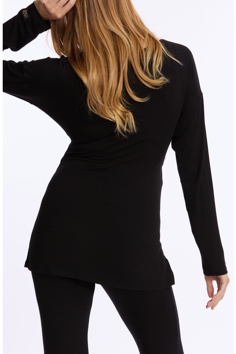 Louna Maternity and Nursing Long Sleeve T-Shirt, Alternate, color, BLACK