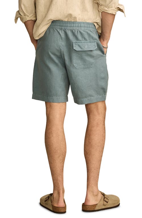 Lucky Brand 7-inch Drawstring Waist Linen & Cotton Short In Bluestone