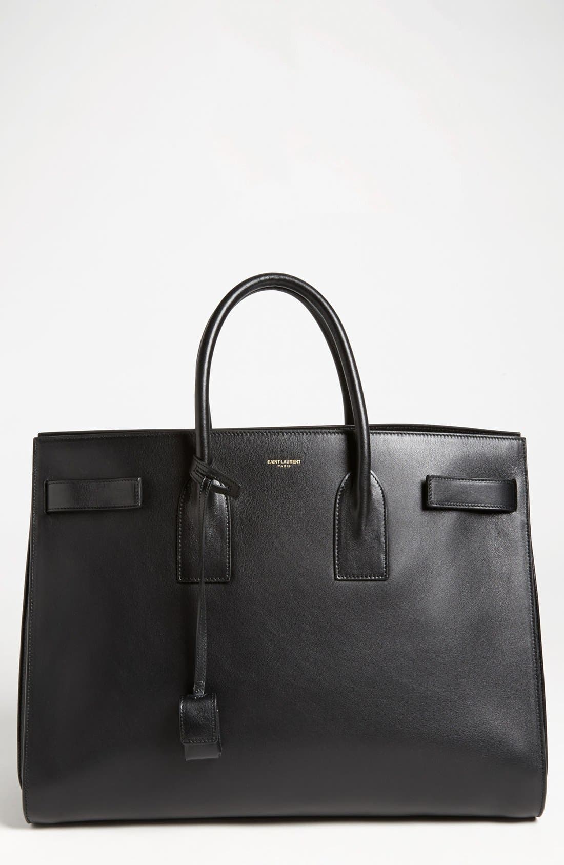 Saint Laurent 'Sac de Jour' Leather Tote, Main, color, 